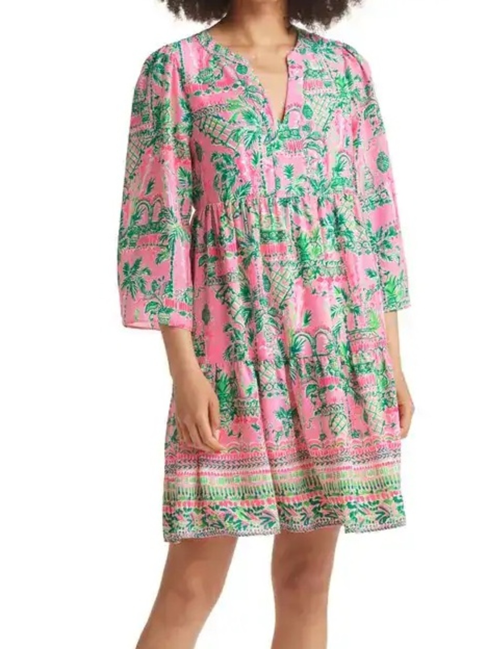 Lilly Pulitzer Martine Tiered Dress Mandevilla Baby Always Worth It Size Small